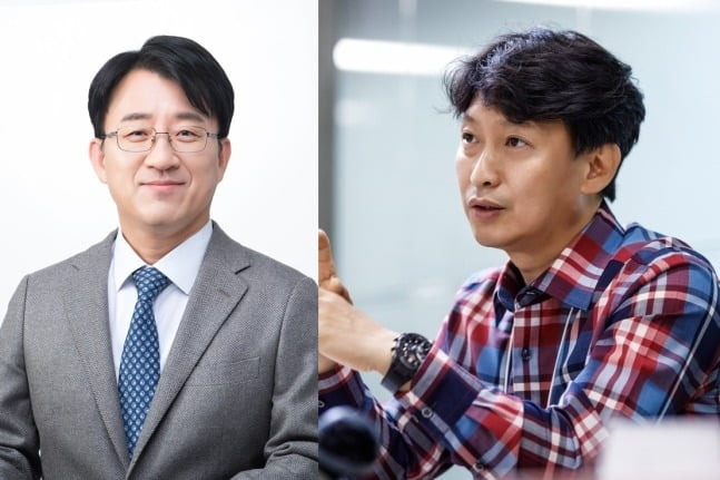 삼성디스플레이 이청 부사장(왼쪽)·LG디스플레이 양준영 선행기술연구소장. 사진=삼성디스플레이·LG디스플레이 제공