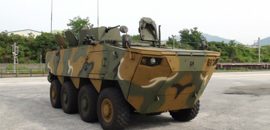 페루 국방부의 신형 장갑차 도입 사업에 참여하는 현대로템의 차륜형 장갑차 ‘K808’.현대로템 제공