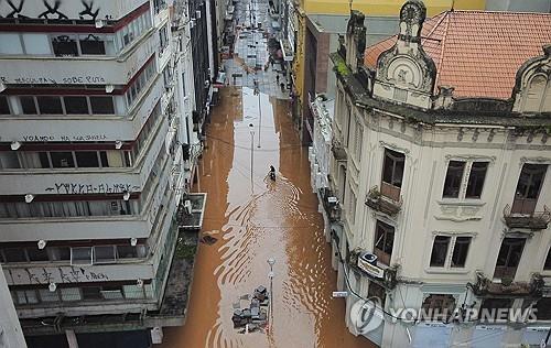 5월 초 브라질에서 발생한 홍수 [AP=연합뉴스]
