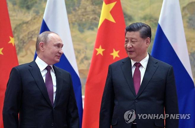 2022년 정상회담한 시진핑 주석과 푸틴 대통령 [AFP/스푸트니크=연합뉴스 자료사진]