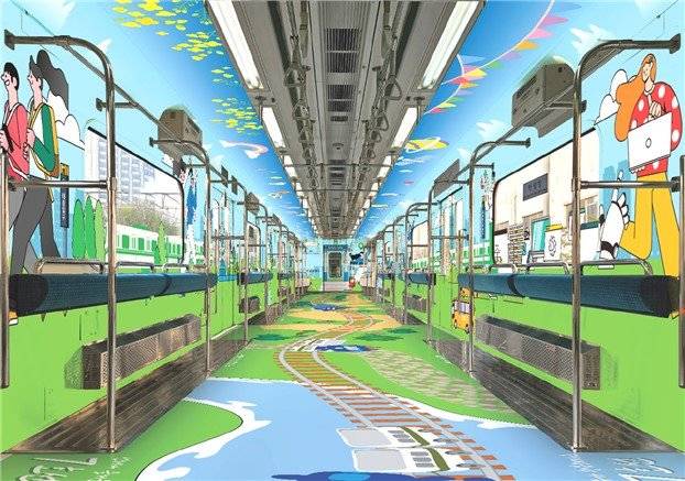 지하철 7호선 객실 의자 개량 시범열차. 서울시 제공