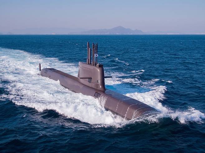 한화오션이 설계·건조한 3000t급 잠수함 도산안창호함. 우리 해군이 운영 중이다. 한화오션은 이 잠수함의 파생 모델을 필리핀 군 당국에 제안했다. /한화오션 제공