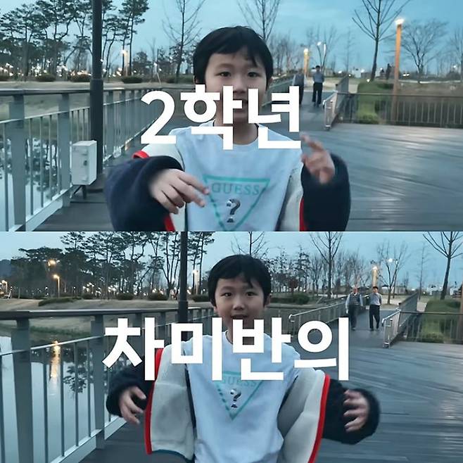 차노을 군이 세종호수공원에서 ‘해피’ 뮤직비디오를 촬영하고 있다.