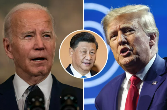 왼쪽부터 조 바이든 미국 대통령, 시진핑 중국 국가주석, 도널드 트럼프 미국 전 대통령 자료사진