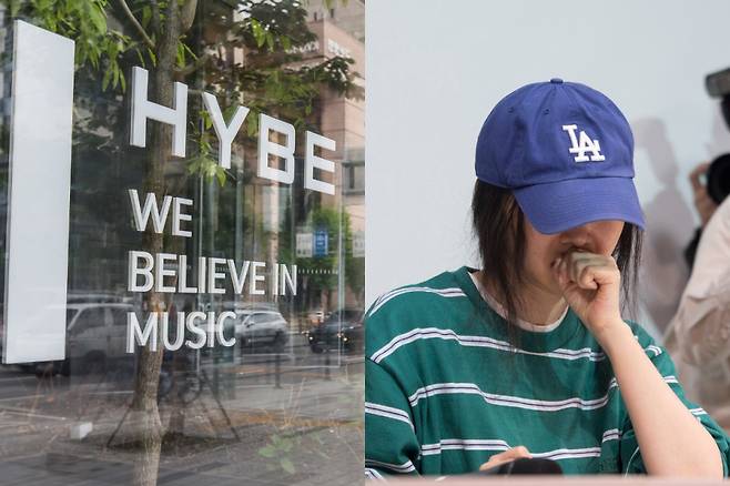 국내 1위 엔터테인먼트사 하이브가 자회사 어도어의 민희진 대표와의 경영권 분쟁에 휘말렸다. ⓒ시사저널 최준필·이종현