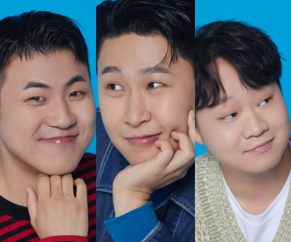 메타코미디 소속 코미디 크루 ‘피식대학’의 멤버 김민수(왼쪽부터), 이용주, 정재형. 사진 메타코미디