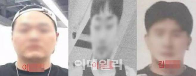 ‘파타야 살인사건’의 용의자 3명.(사진=디지털 교도소)