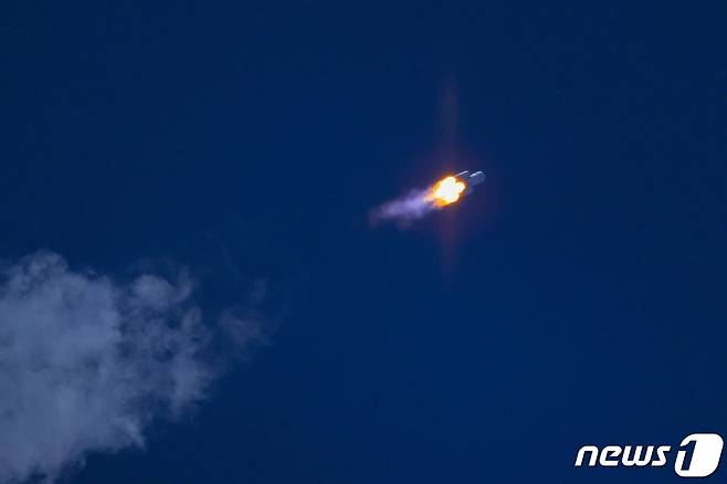 11일(현지시간) 러시아 극동 아무르 지역의 보스토크니 우주 발사 시설에서 로켓이 발사되고 있다. 2024. 4. 12 ⓒ AFP=뉴스1 ⓒ News1 우동명 기자