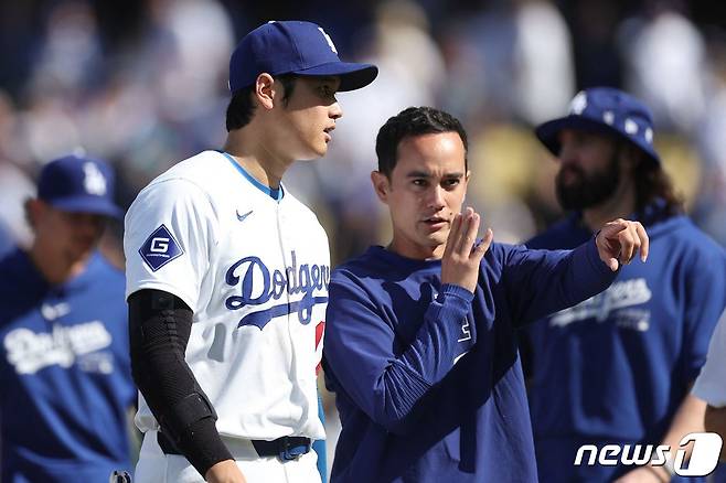 LA 다저스의 오타니 쇼헤이가 17일 열린 신시내티와의 경기에서 2타수 무안타로 침묵했다. AFP=뉴스1 ⓒ News1 우동명 기자