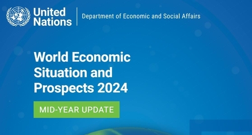‘2024 중반 기준 세계 경제 상황과 전망 중간 업데이트’ 보고서.  UN 홈페이지에서 다운 가능하다.