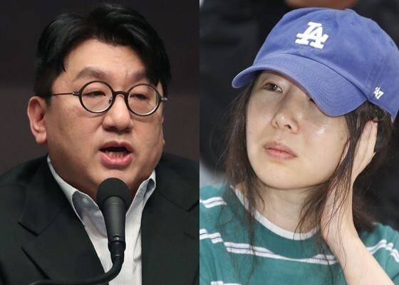 방시혁 하이브 의장(왼쪽)과 민희진 어도어 대표. / 사진=뉴스1