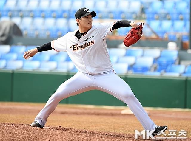한화에서 활약할 당시의 김도현. 사진=천정환 기자