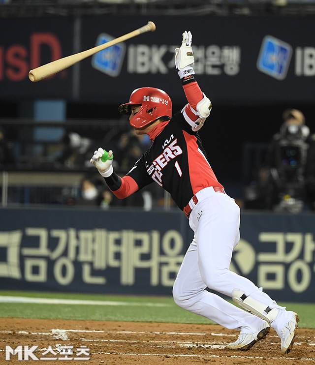 18일 창원 NC전에서 결승타의 주인공이 된 KIA 박찬호. 사진=천정환 기자