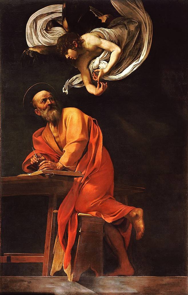 카라바조, 'The Inspiration of Saint Matthew'