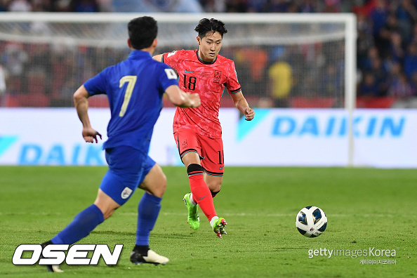 BANGKOK, THAILAND - MARCH 26: <<enter caption here>> during the FIFA World Cup Asian 2nd qualifier match between Thailand and South Korea at Rajamangala Stadium on March 26, 2024 in Bangkok, Thailand.(Photo by Apinya Rittipo/Getty Images)
