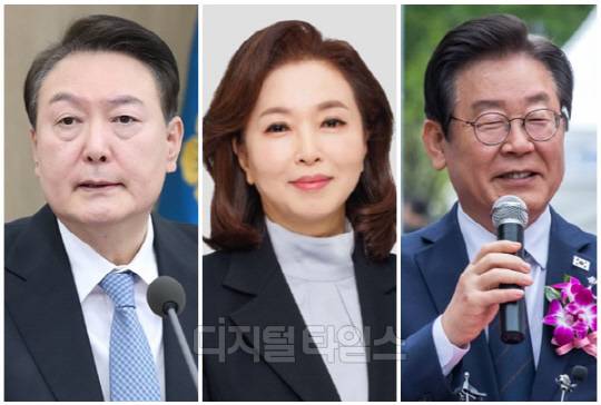 (왼쪽부터) 윤석열 대통령, 김민전 국민의힘 수석대변인, 이재명 더불어민주당 대표. <디지털타임스 이슬기 기자, 디지털타임스 DB, 대통령실 제공>