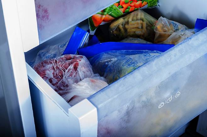 냉장고 안의 얼음 틀과 고기‧채소 칸, 문손잡이는 세균이 쌓일 수 있어 꼼꼼하게 관리해줘야 한다./사진=클립아트코리아