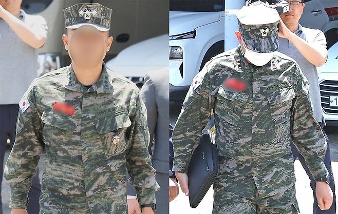 해병대 1사단 7여단장(왼쪽)과 11포병 대대장(오른쪽) / 사진=연합뉴스