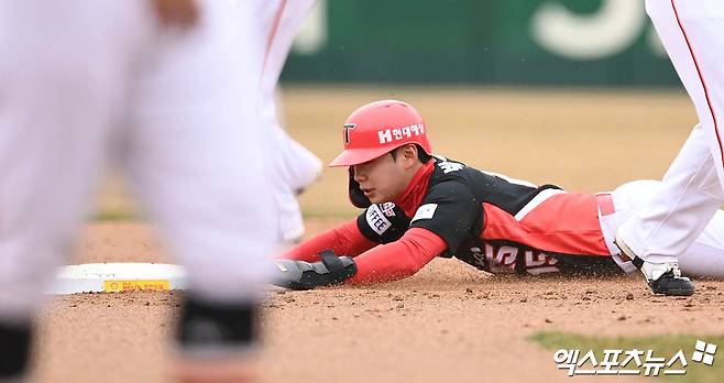 KIA 타이거즈 외야수 박정우. 어쩌면 투수로 나서는 날이 올지도 모르겠다. 엑스포츠뉴스 DB