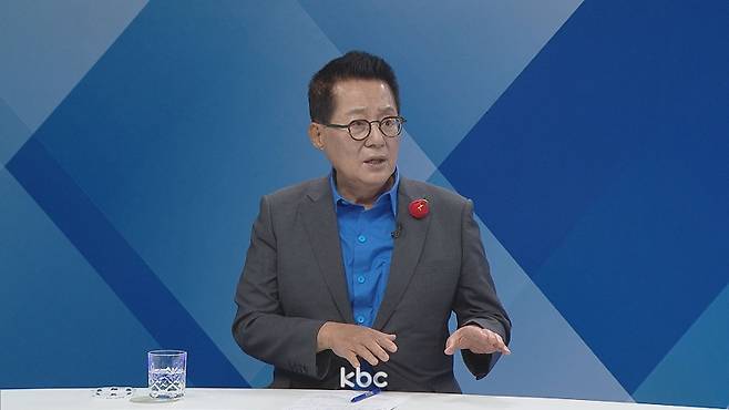 ▲ 20일 KBC '여의도초대석'에 출연한 박지원 전 국가정보원장 