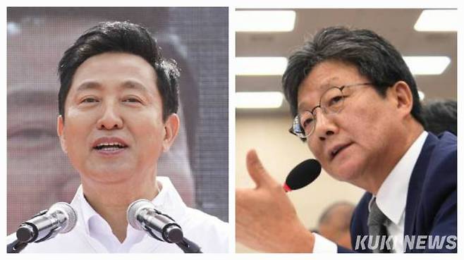 오세훈 서울시장(왼쪽부터)과 유승민 전 의원. 쿠키뉴스 자료사진