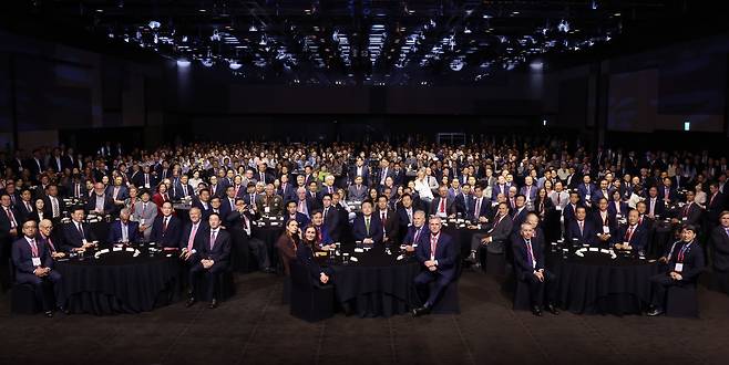 2024년 5월 22일 서울 신라호텔에서 윤석열 대통령 등이 참석한 가운데 아시안리더십콘퍼런스 개회식이 열리고 있다. / 오종찬 기자