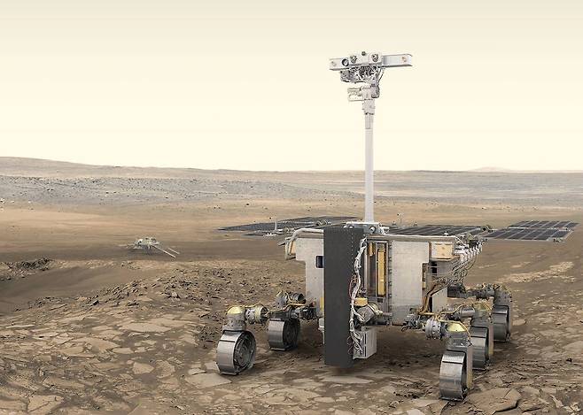 유럽우주국(ESA)가 개발 중인 화성 탐사 로버 '로절린드 프랭클린' 상상도./ESA