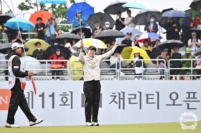 2023년 E1 채리티 오픈 우승 당시 방신실. KLPGA 제공