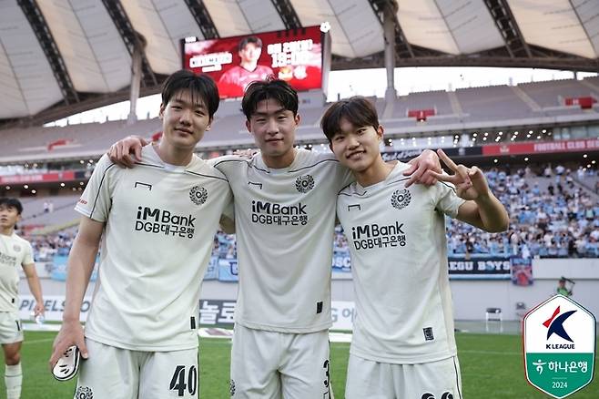 대구 박진영(왼쪽부터), 안창민, 박용희. 제공 | 한국프로축구연맹