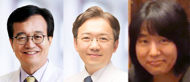 왼쪽부터 정진호·이동훈 교수, 김은주 연구교수
