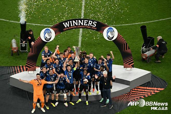 창단 첫 UEFA 클럽대항전 우승을 차지한 아탈란타 BC. 사진=AFPBBNews=News1