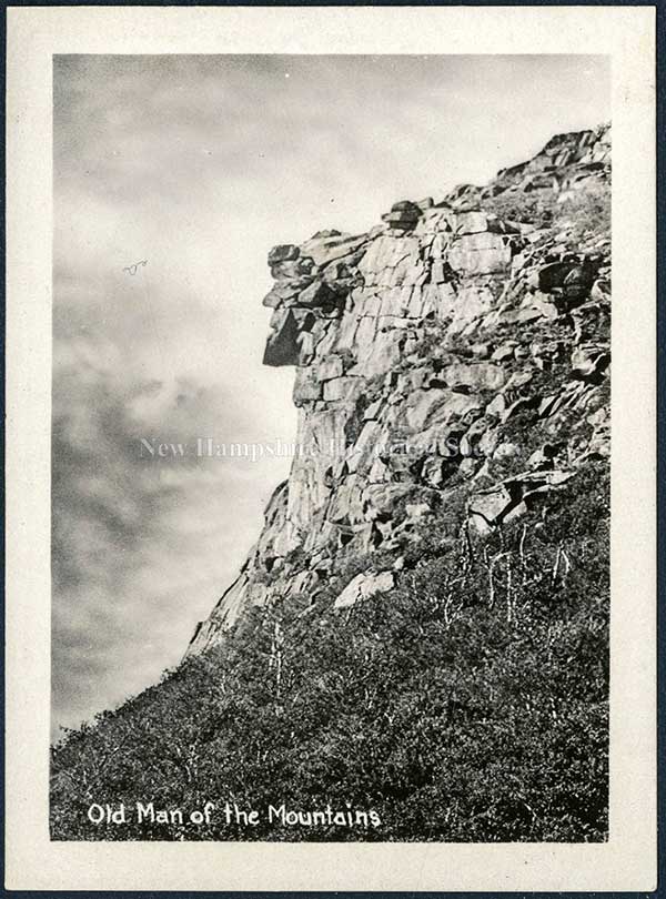 없어지기 전 큰바위 얼굴. 사진 뉴햄프셔 주정부.