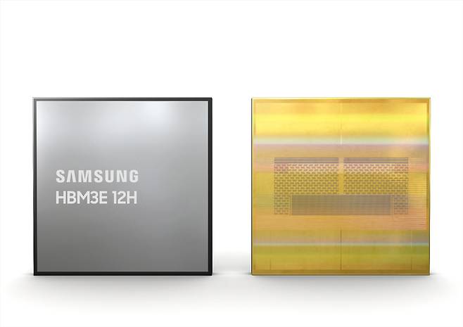 삼성전자의 36GB HBM3E 12단 제품. 삼성전자 제공