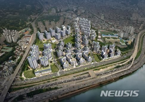 [서울=뉴시스]한남5 재정비촉진구역 주택정비형 재개발사업 조감도.