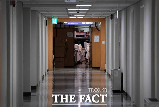 서울 한 대학병원 전공의 전용 공간에 적막감이 감도는 모습. /배정한 기자