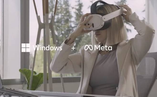 MS가 연례 개발자 컨퍼런스 빌드 2024에서 메타의 VR 헤드셋인 ‘메타 퀘스트’를 자사 OS인 윈도에서 사용할 수 있는 ‘볼류메트릭 앱’을 발표했다./MS 제공