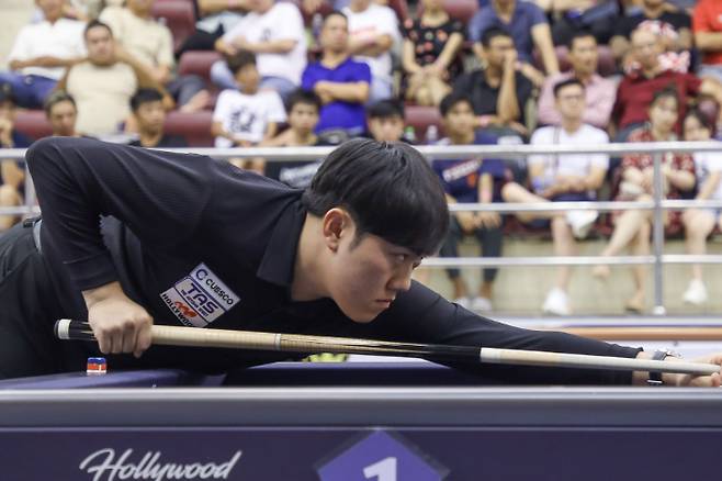 한국 당구 간판으로 떠오르고 있는 김준태. 대한당구연맹