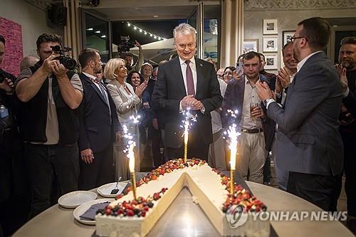 리투아니아 나우세다 대통령 재집권 [AP=연합뉴스 자료사진]