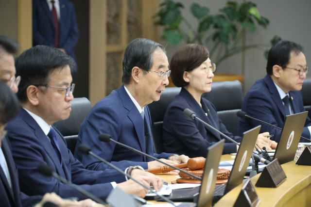 ▲ 한덕수 국무총리가 28일 정부세종청사에서 국무회의를 주재하고 있다. 이날 회의에서 강원특자도법 시행령 제정안이 의결됐다.  연합뉴스