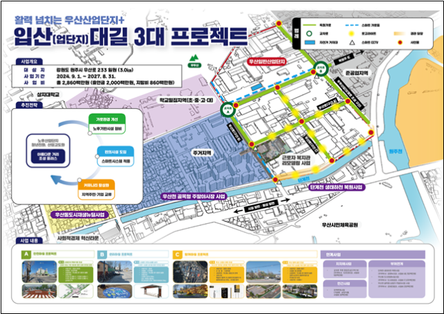 원주시 우산산업단지 입산대길 3대 프로젝트. 사진 제공=원주시