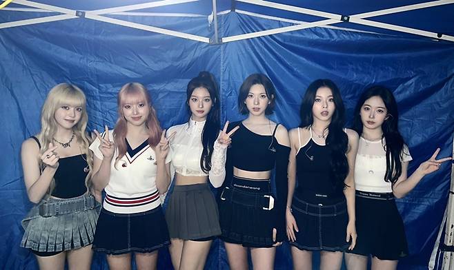 지난 27일 신한대학교 축제에서 무대를 펼친 그룹 엔믹스. 엔믹스 공식 트위터