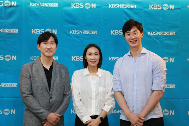 왼쪽부터 석진욱, 이숙자, 박철우 KBSN 스포츠 신임 해설위원. /사진=KBSN 스포츠 제공