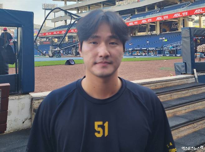 전상현은 29일 창원 NC파크에서 열린 '2024 신한 SOL Bank KBO 리그' NC 다이노스와 주중 3연전 두 번째 경기에서 구원 등판. 1이닝 무실점으로 시즌 두 번째 세이브를 기록했다. 이날 경기 전 전상현은 모교 대구상원고 후배들을 위한 응원의 메시지를 전했다. 창원, 박정현 기자