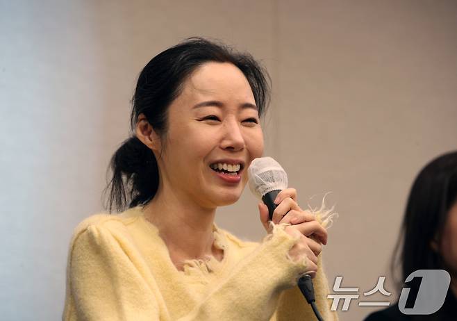 민희진 어도어 대표가 31일 오후 서울 중구 프레스센터에서 어도어 임시주주총회 관련 기자회견을 하고 있다. (공동취재) 2024.5.31/뉴스1 ⓒ News1 이재명 기자