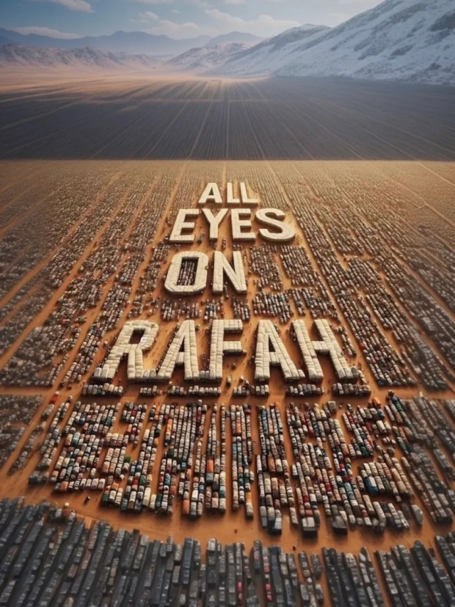 ‘모두가 라파를 주시한다’(All eyes on Rafah)라고 적힌 AI 생성 포스터. 해당 포스터는 인스타그램에서 5000만건 이상 공유됐다. [인스타그램 캡처]