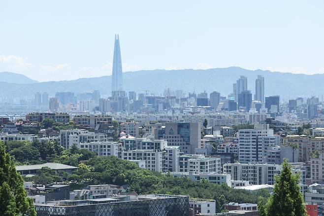 서울 용산구 그랜드 하얏트 서울에서 바라본 시내 모습. 사진=한경DB