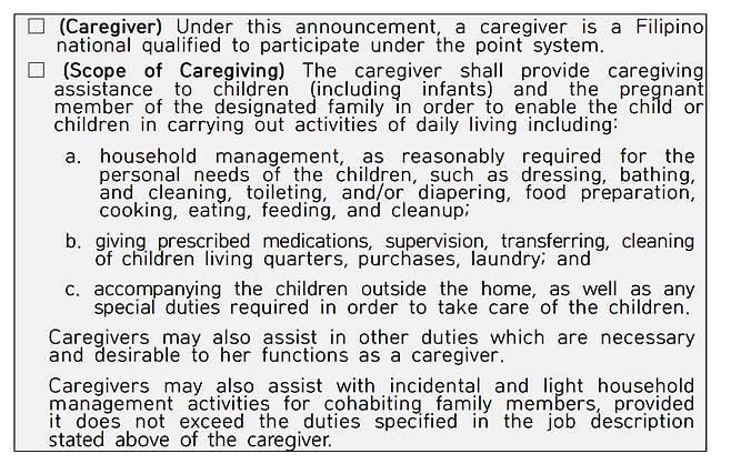 The announcement on implementing the pilot project for caregiver recruitment, released in May 2024, by the Department of Migrant Workers of the Philippine government and the Ministry of Employment and Labor of the Korean government.