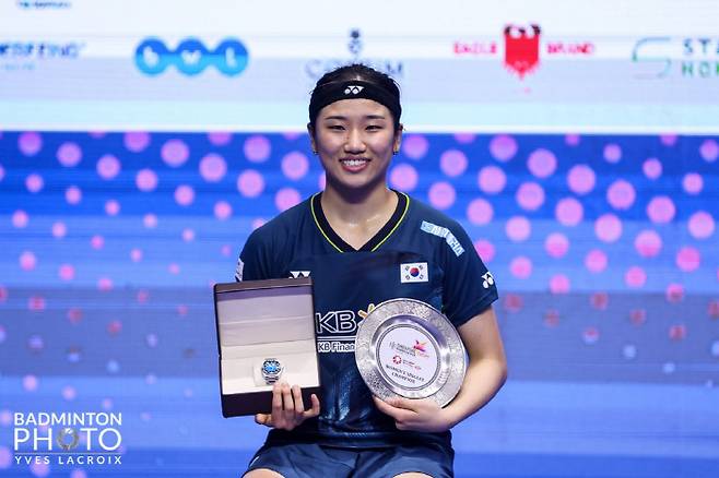 싱가포르오픈에서 우승을 차지한 안세영, 사진제공=대한배드민턴협회