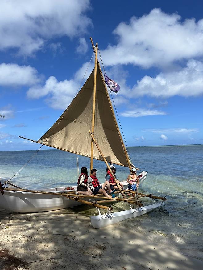 마리아나 전통 카누. 사진제공|마리아나관광청