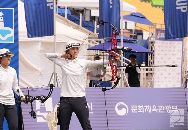 여자 컴파운드 2관왕에 오른 심수인. 사진=대한양궁협회